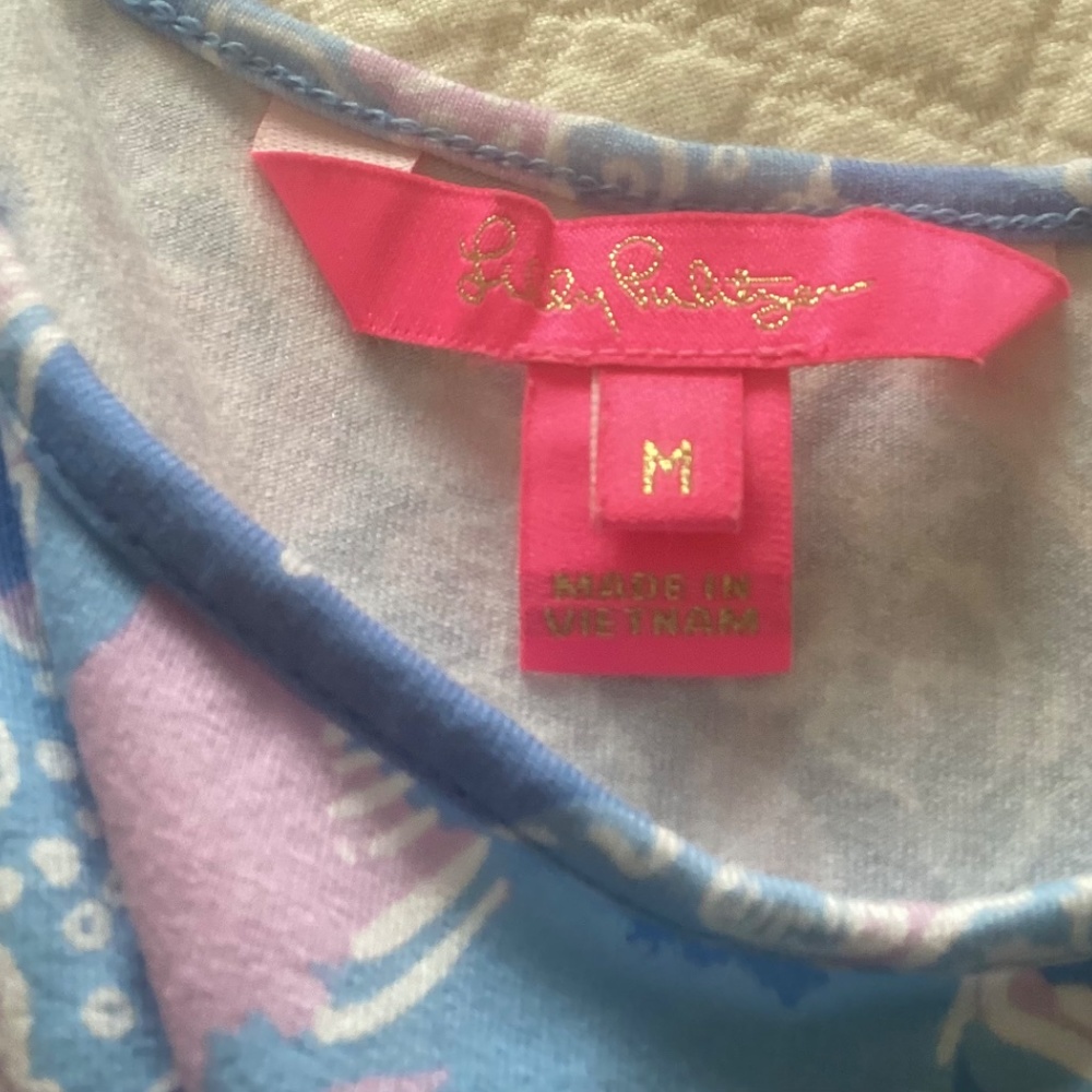 Lilly Pulitzer Jarrett Romper Boca Blue Sea What I Sea - Picture 7 of 8